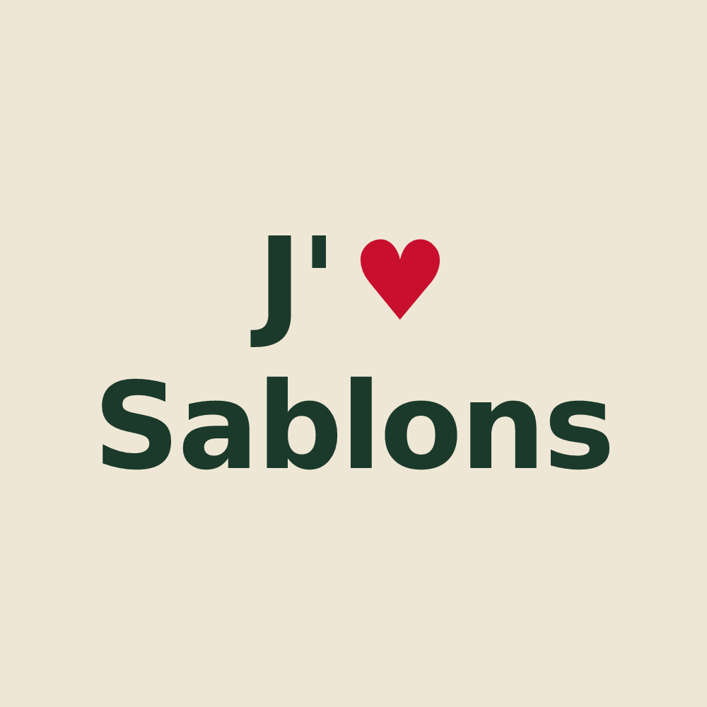 Tote bag personnalisé Sablons — design J'aime Sablons