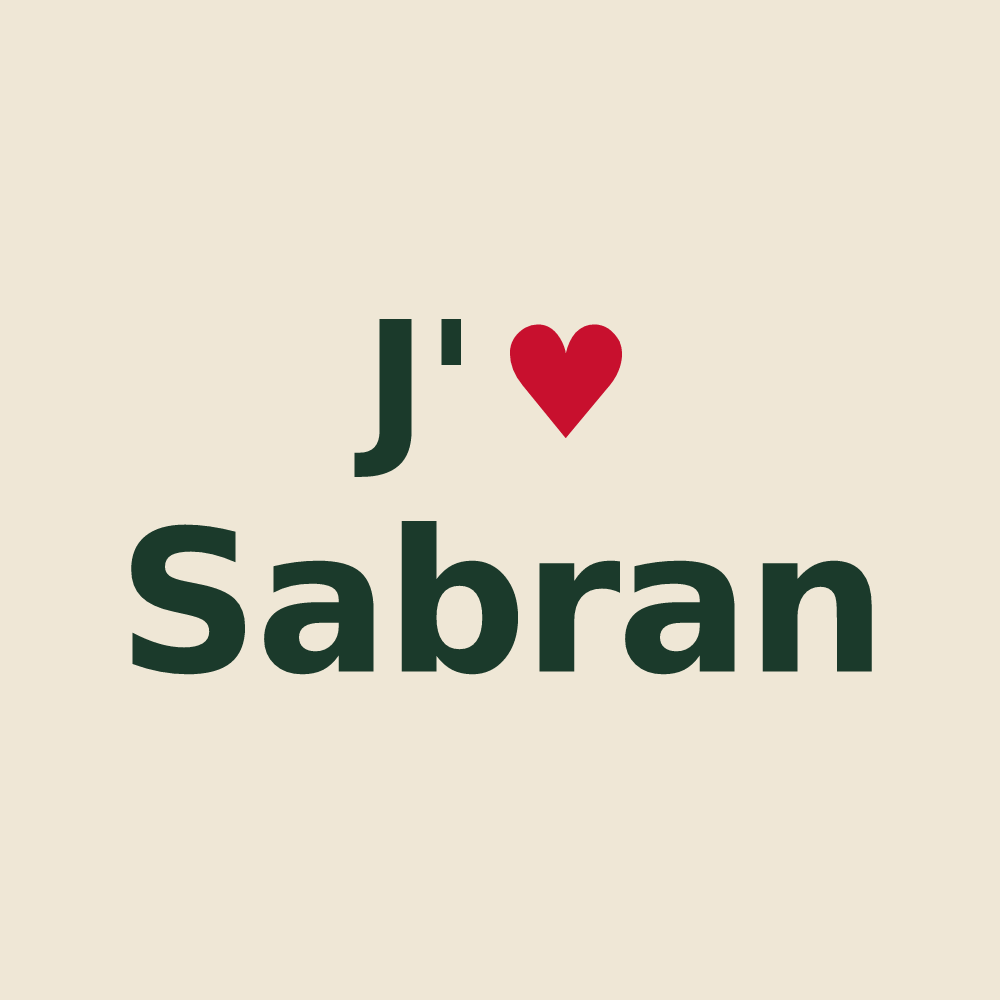 Tote bag personnalisé Sabran — design J'aime Sabran
