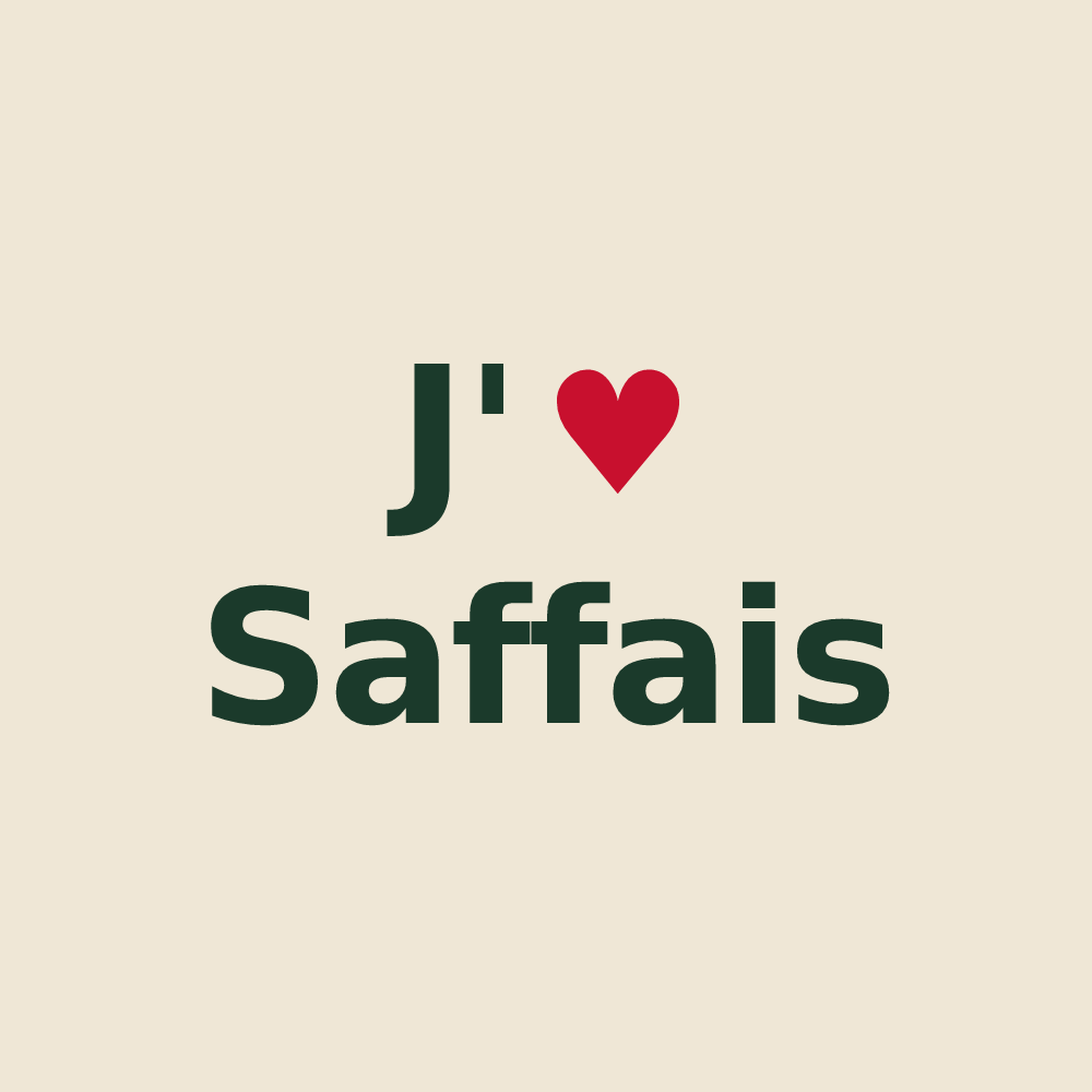 Tote bag personnalisé Saffais — design J'aime Saffais