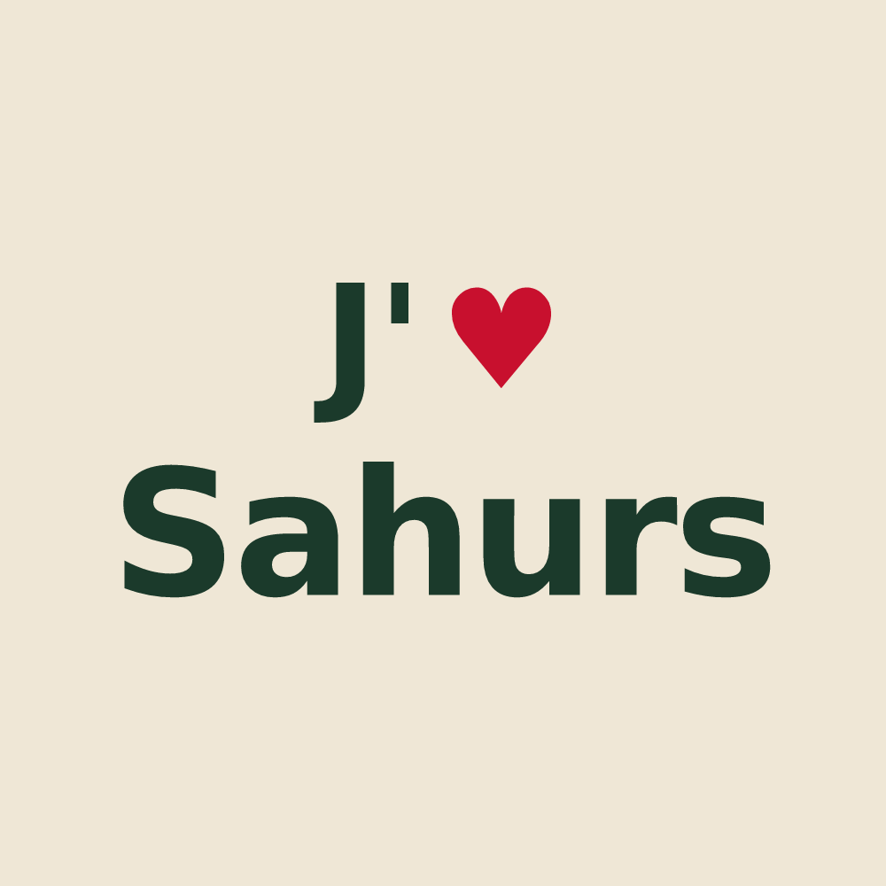 Tote bag personnalisé Sahurs — design J'aime Sahurs