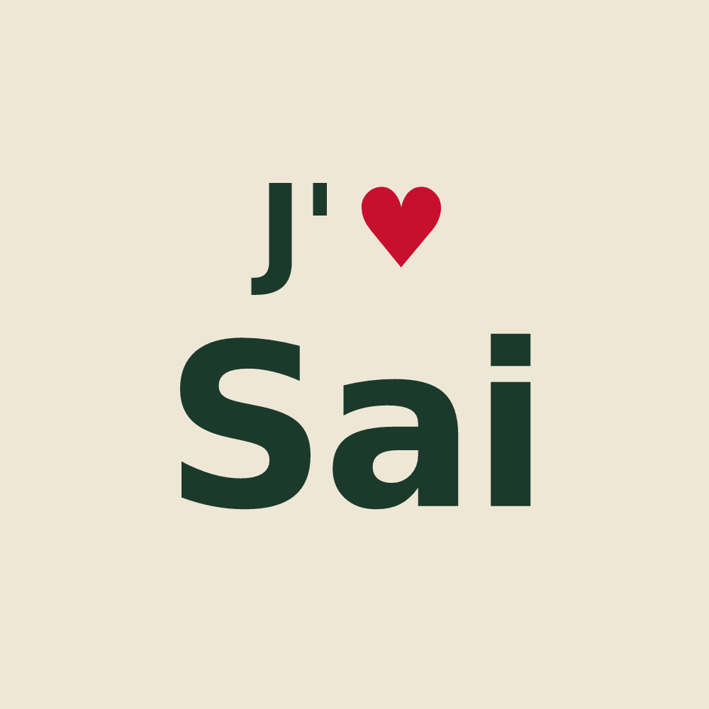 Tote bag personnalisé Sai — design J'aime Sai