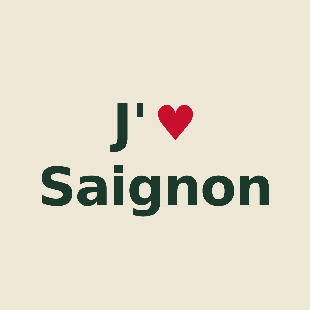 Tote bag personnalisé Saignon — design J'aime Saignon