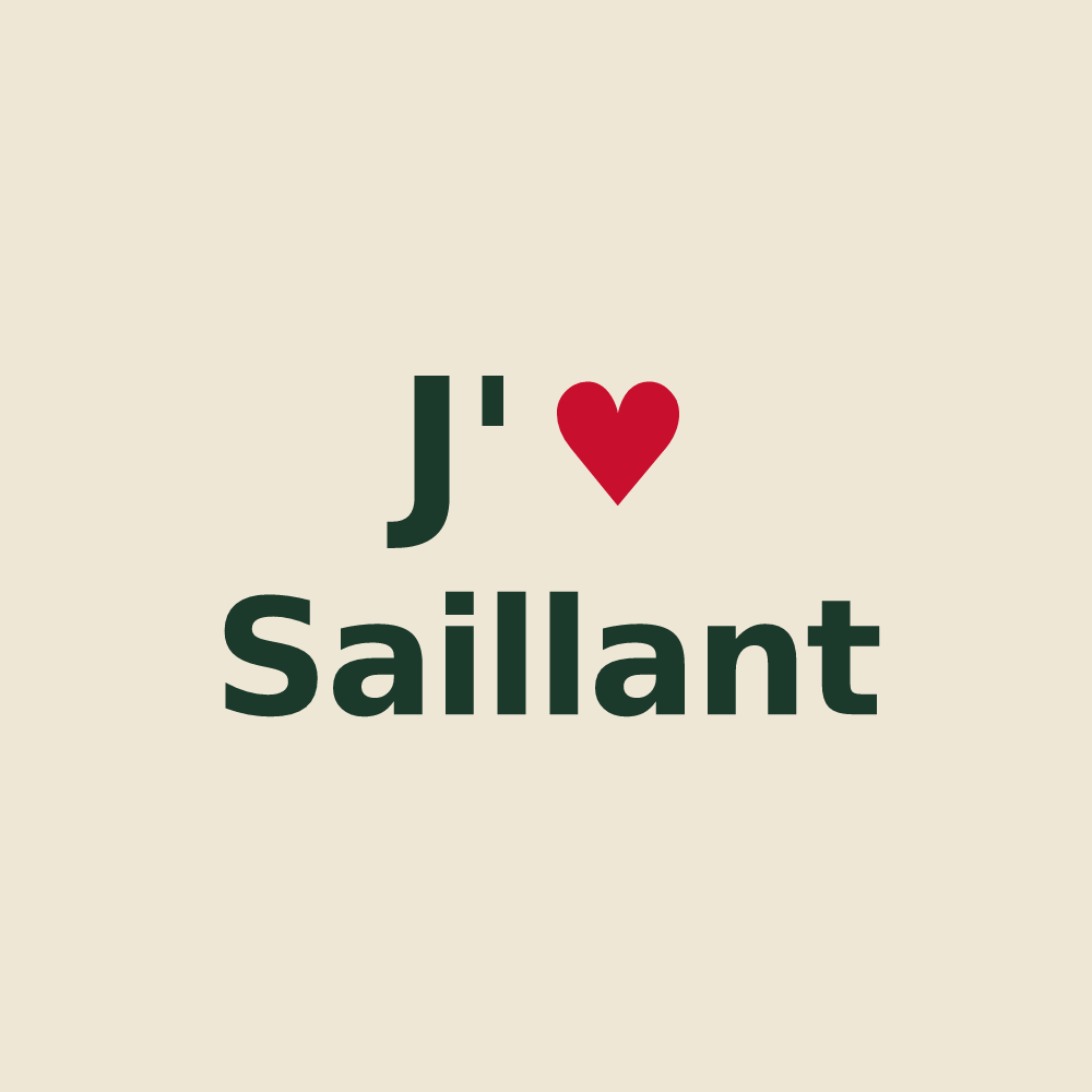 Tote bag personnalisé Saillant — design J'aime Saillant