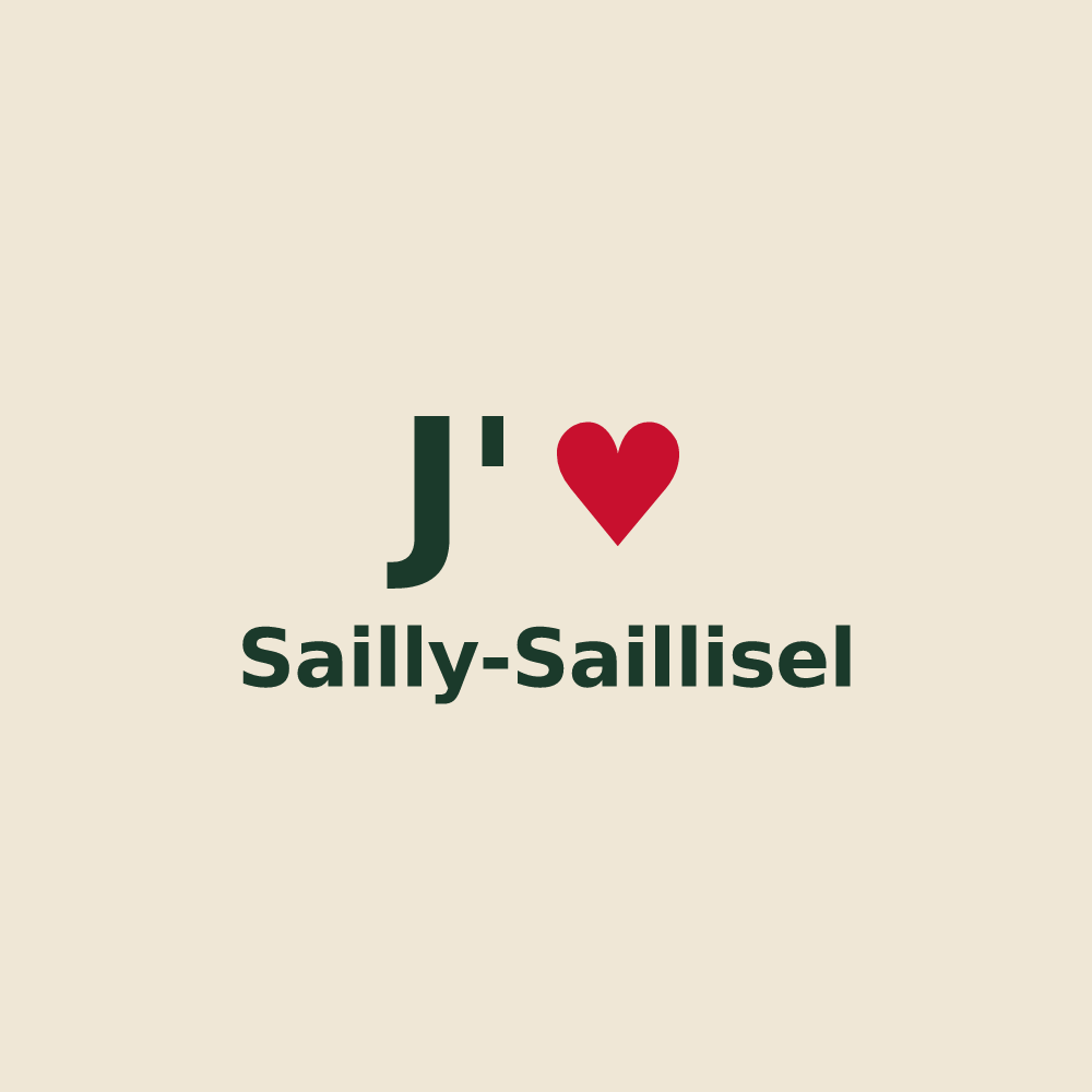 Tote bag personnalisé Sailly-Saillisel — design J'aime Sailly-Saillisel