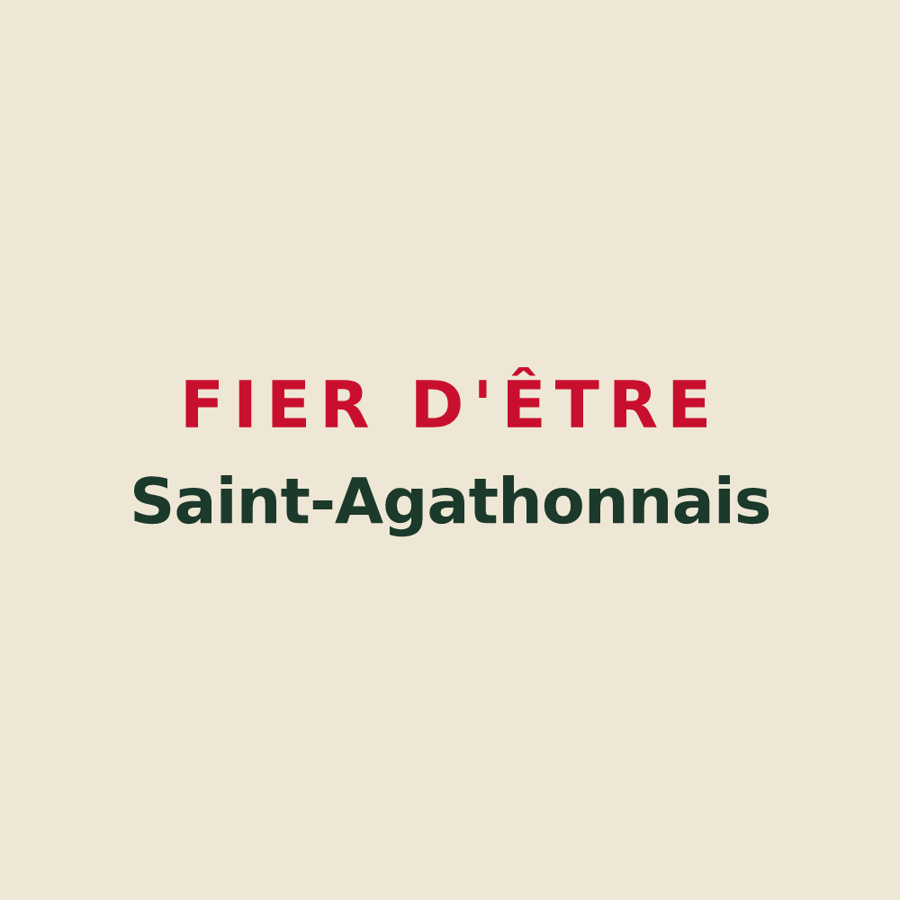 Tote bag « Fier d'être Saint-Agathonnais » — design pour Saint-Agathon