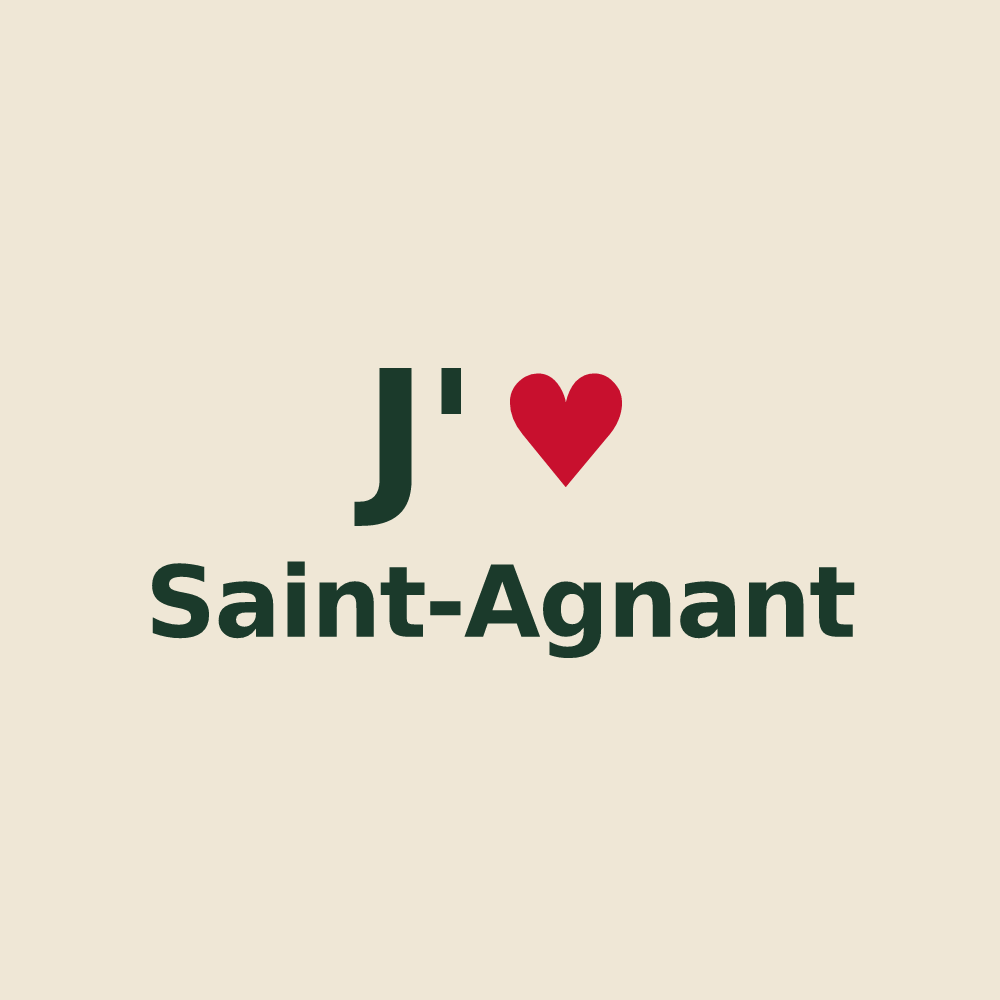 Tote bag personnalisé Saint-Agnant — design J'aime Saint-Agnant
