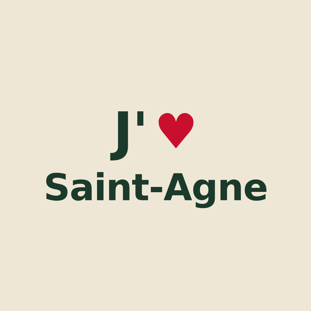 Tote bag personnalisé Saint-Agne — design J'aime Saint-Agne