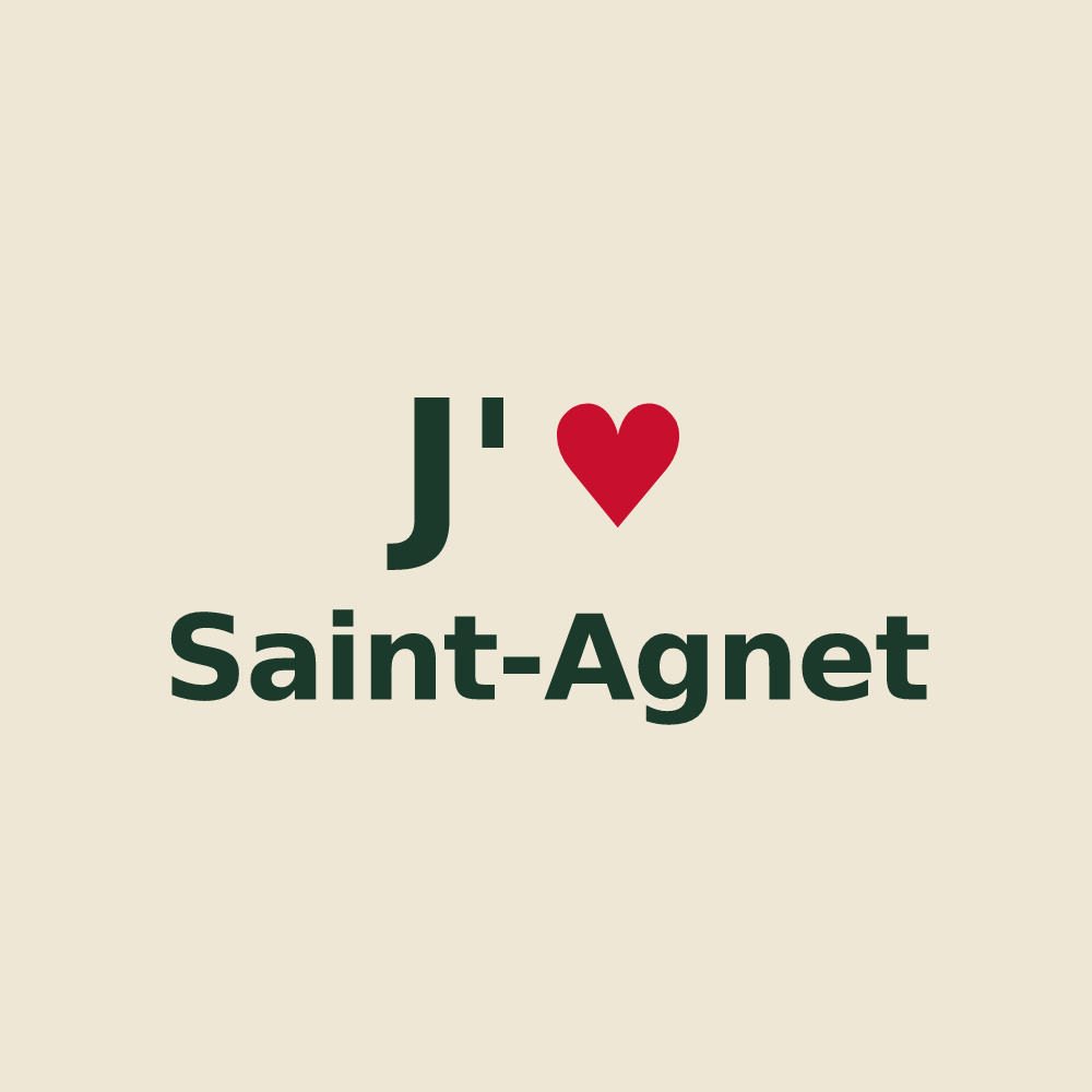 Tote bag personnalisé Saint-Agnet — design J'aime Saint-Agnet