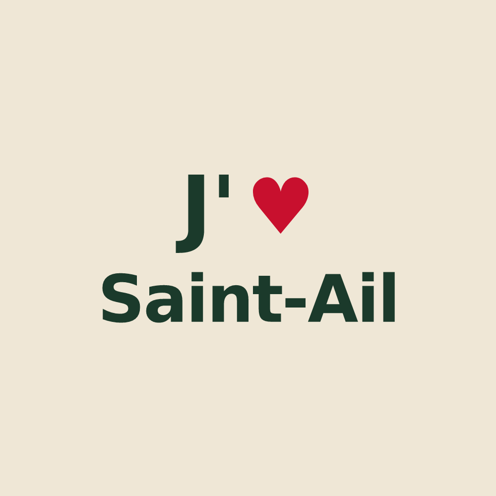 Tote bag personnalisé Saint-Ail — design J'aime Saint-Ail