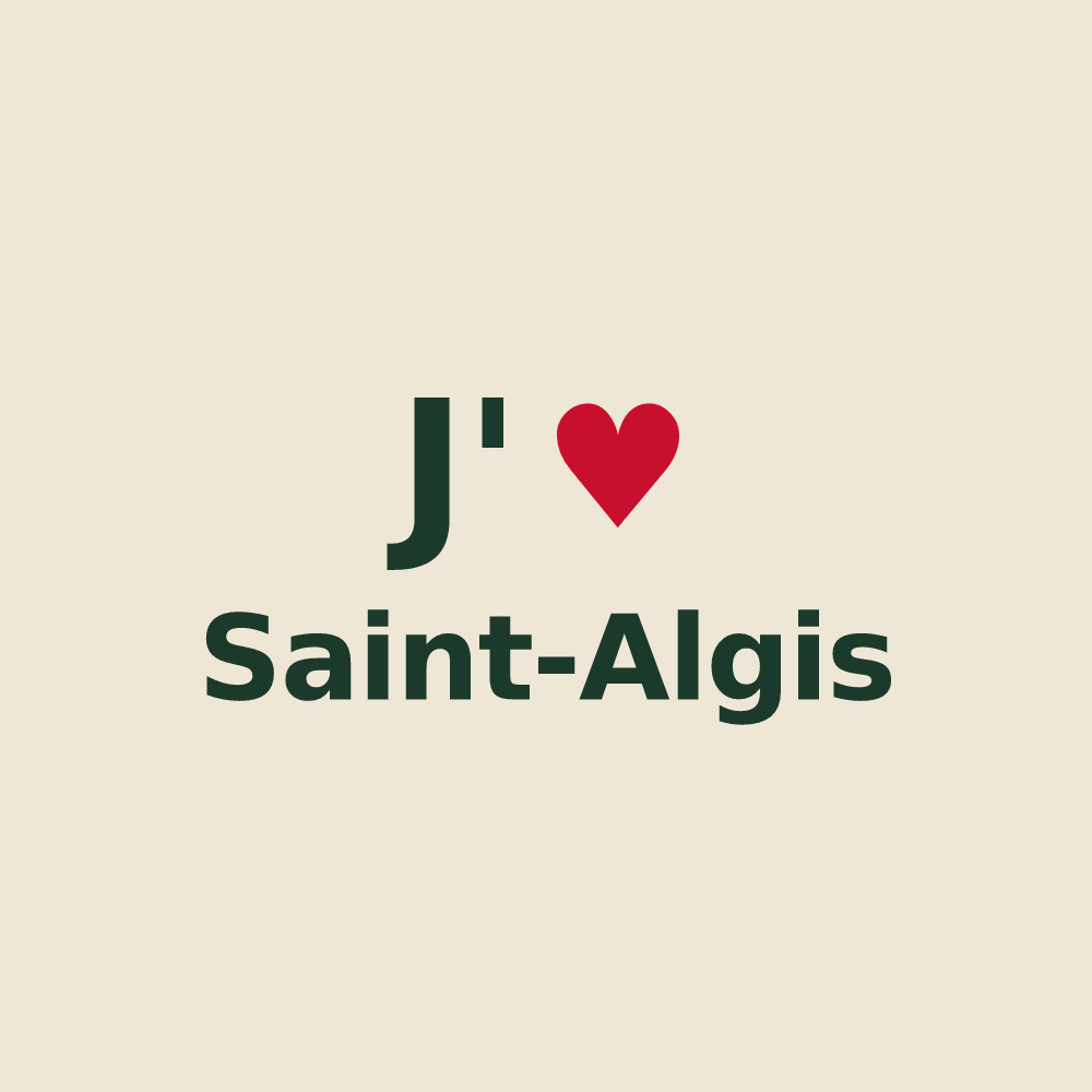 Tote bag personnalisé Saint-Algis — design J'aime Saint-Algis