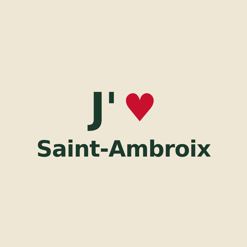 Tote bag personnalisé Saint-Ambroix — design J'aime Saint-Ambroix