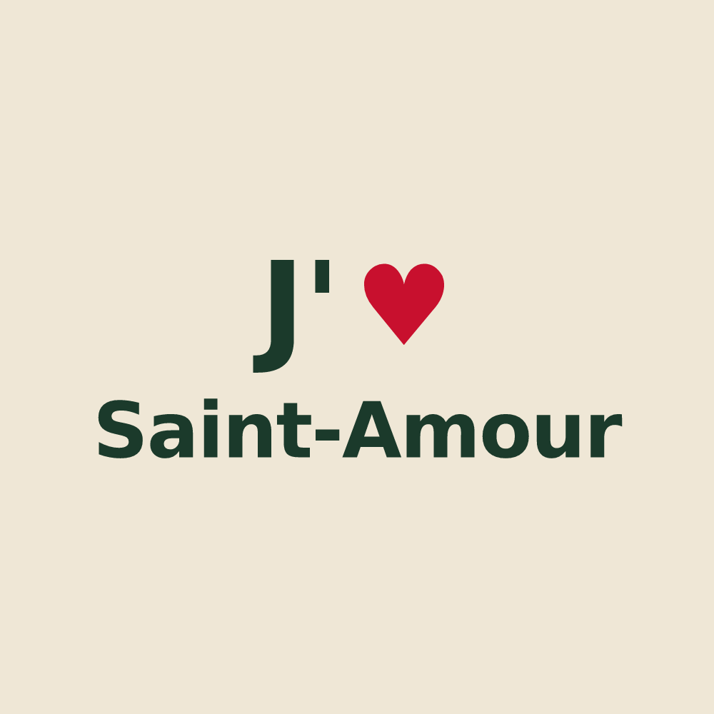 Tote bag personnalisé Saint-Amour — design J'aime Saint-Amour