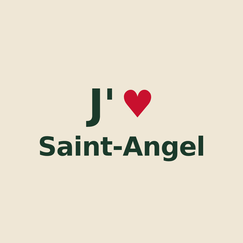 Tote bag personnalisé Saint-Angel — design J'aime Saint-Angel
