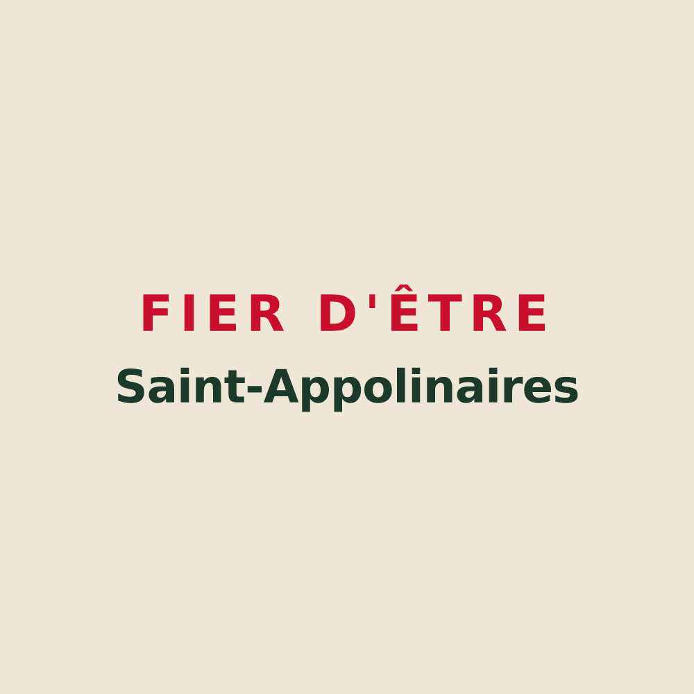 Tote bag « Fier d'être Saint-Appolinaires » — design pour Saint-Appolinard