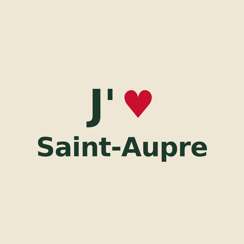 Tote bag personnalisé Saint-Aupre — design J'aime Saint-Aupre
