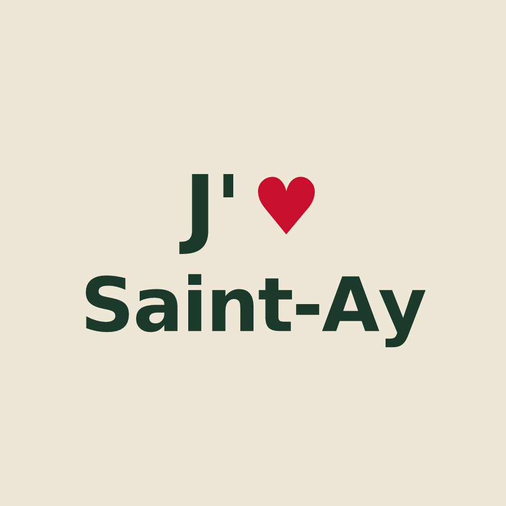 Tote bag personnalisé Saint-Ay — design J'aime Saint-Ay