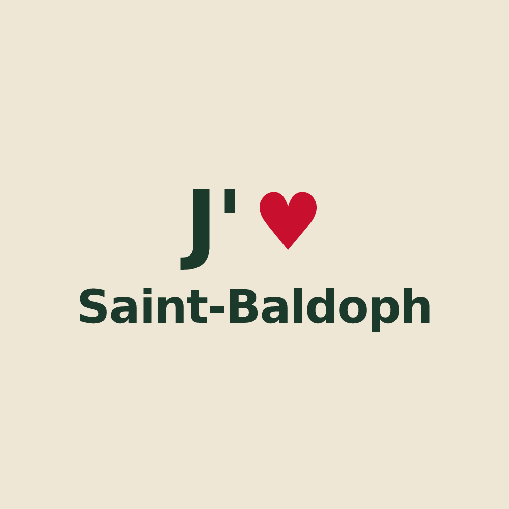 Tote bag personnalisé Saint-Baldoph — design J'aime Saint-Baldoph