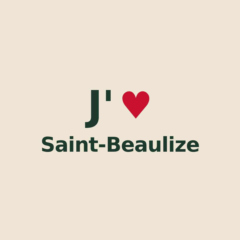 Tote bag personnalisé Saint-Beaulize — design J'aime Saint-Beaulize