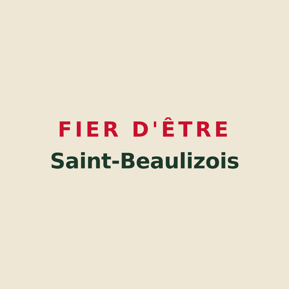 Tote bag « Fier d'être Saint-Beaulizois » — design pour Saint-Beaulize