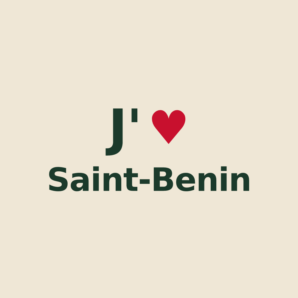 Tote bag personnalisé Saint-Benin — design J'aime Saint-Benin