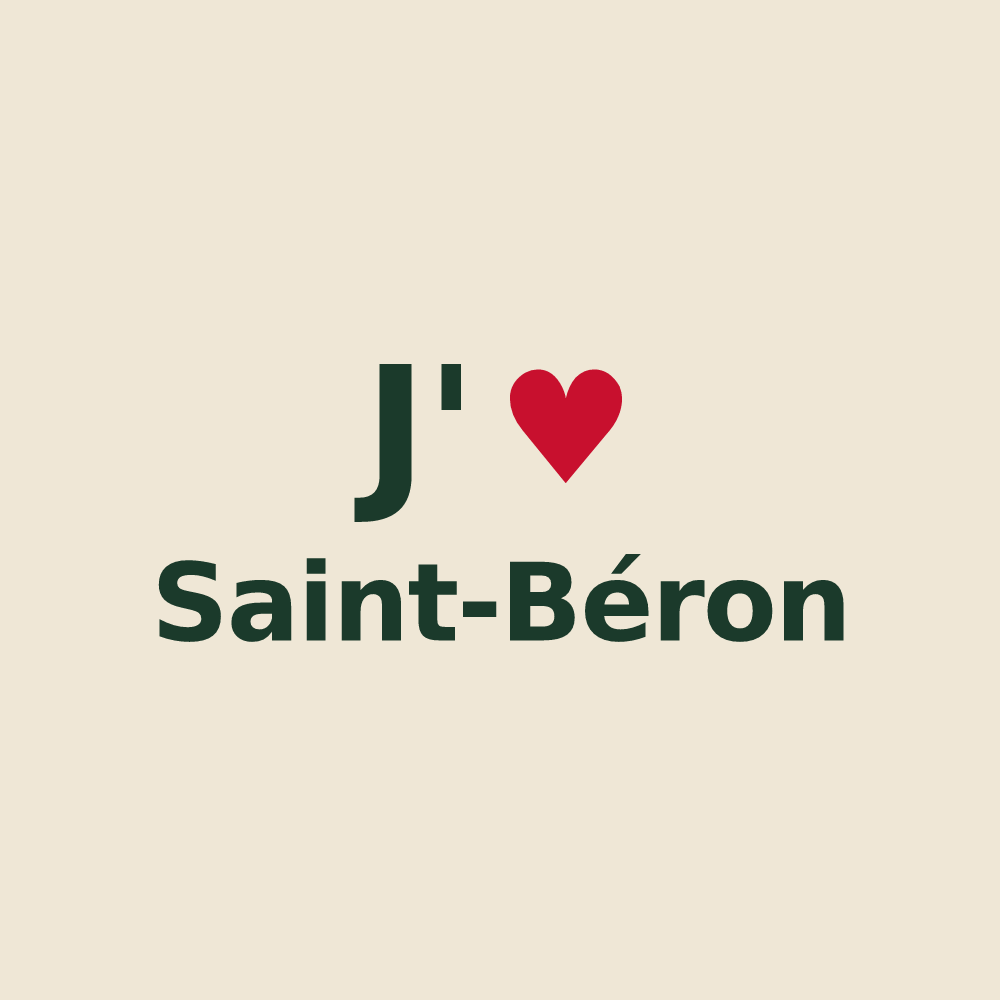 Tote bag personnalisé Saint-Béron — design J'aime Saint-Béron