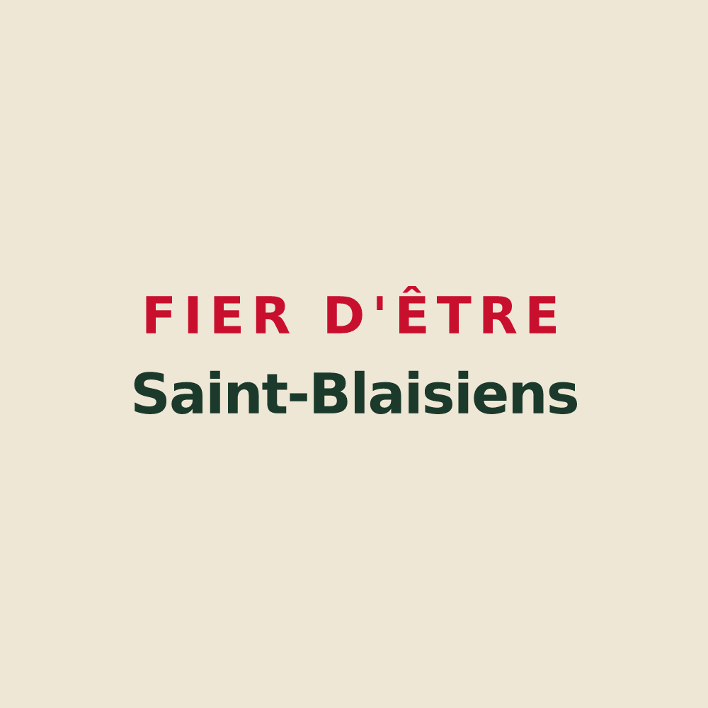 Tote bag « Fier d'être Saint-Blaisiens » — design pour Saint-Blaise-la-Roche