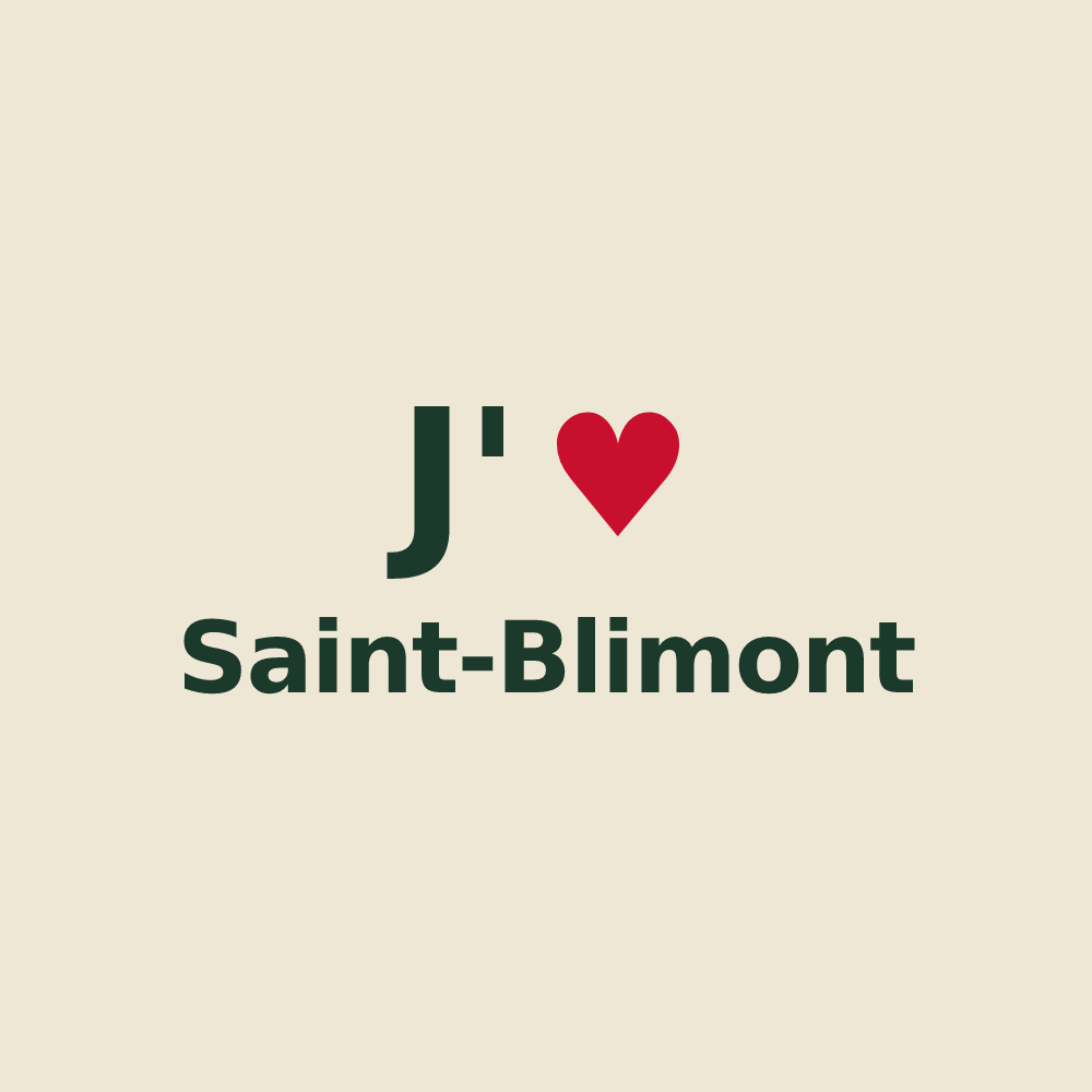 Tote bag personnalisé Saint-Blimont — design J'aime Saint-Blimont