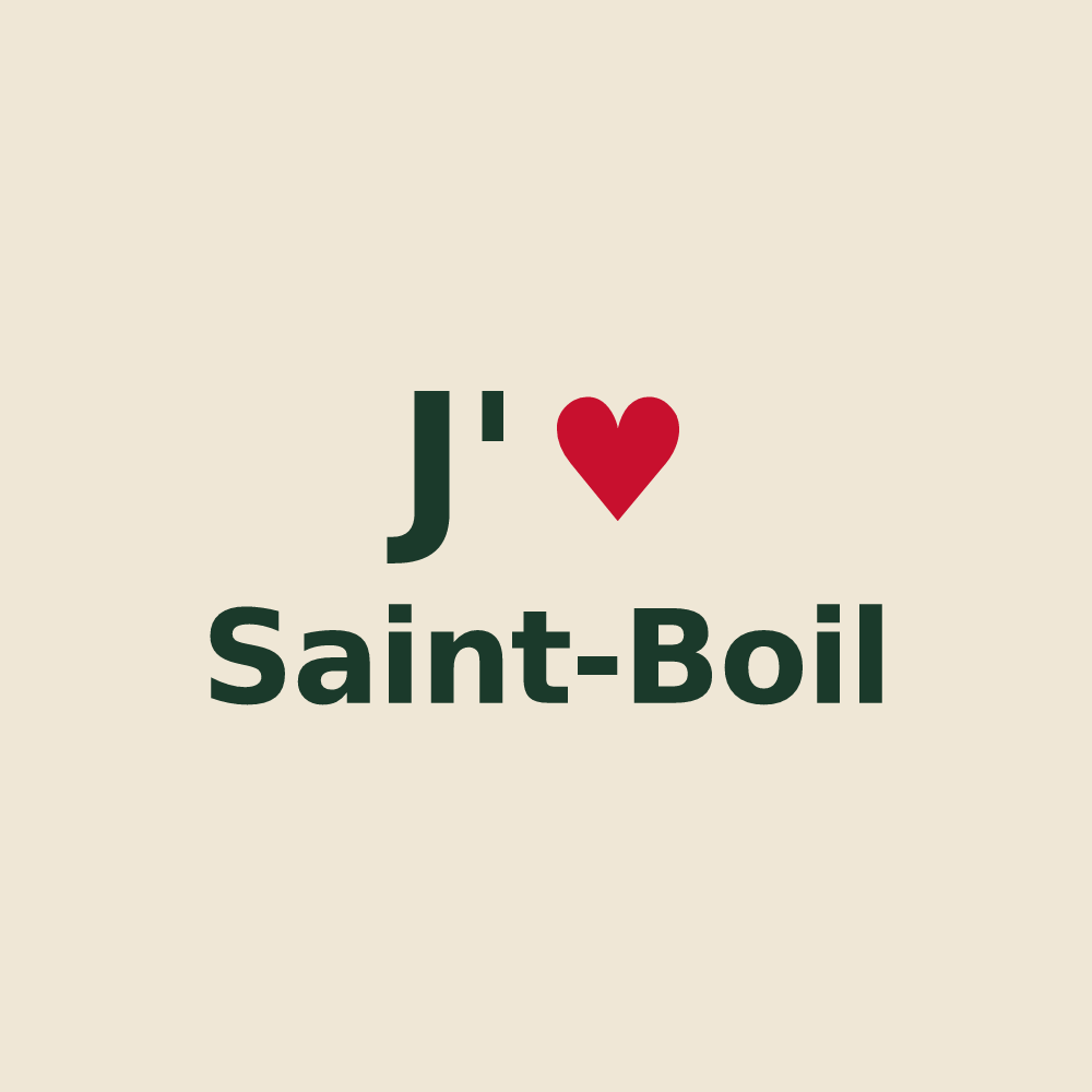 Tote bag personnalisé Saint-Boil — design J'aime Saint-Boil