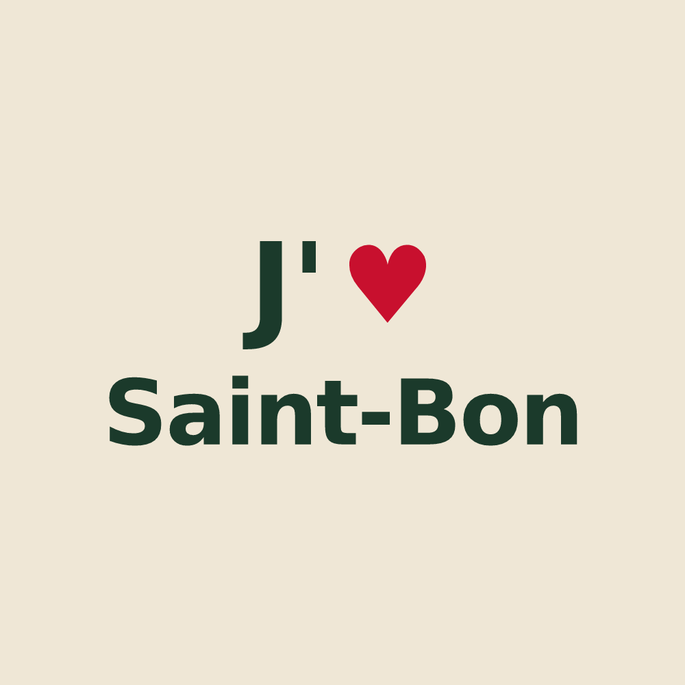 Tote bag personnalisé Saint-Bon — design J'aime Saint-Bon