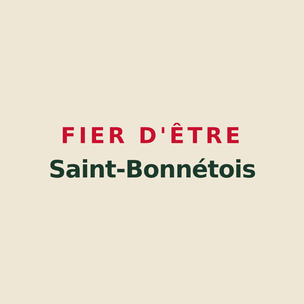 Tote bag « Fier d'être Saint-Bonnétois » — design pour Saint-Bonnet-de-Rochefort