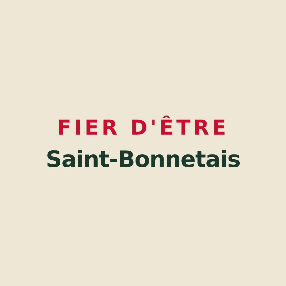 Tote bag « Fier d'être Saint-Bonnetais » — design pour Saint-Bonnet-sur-Gironde