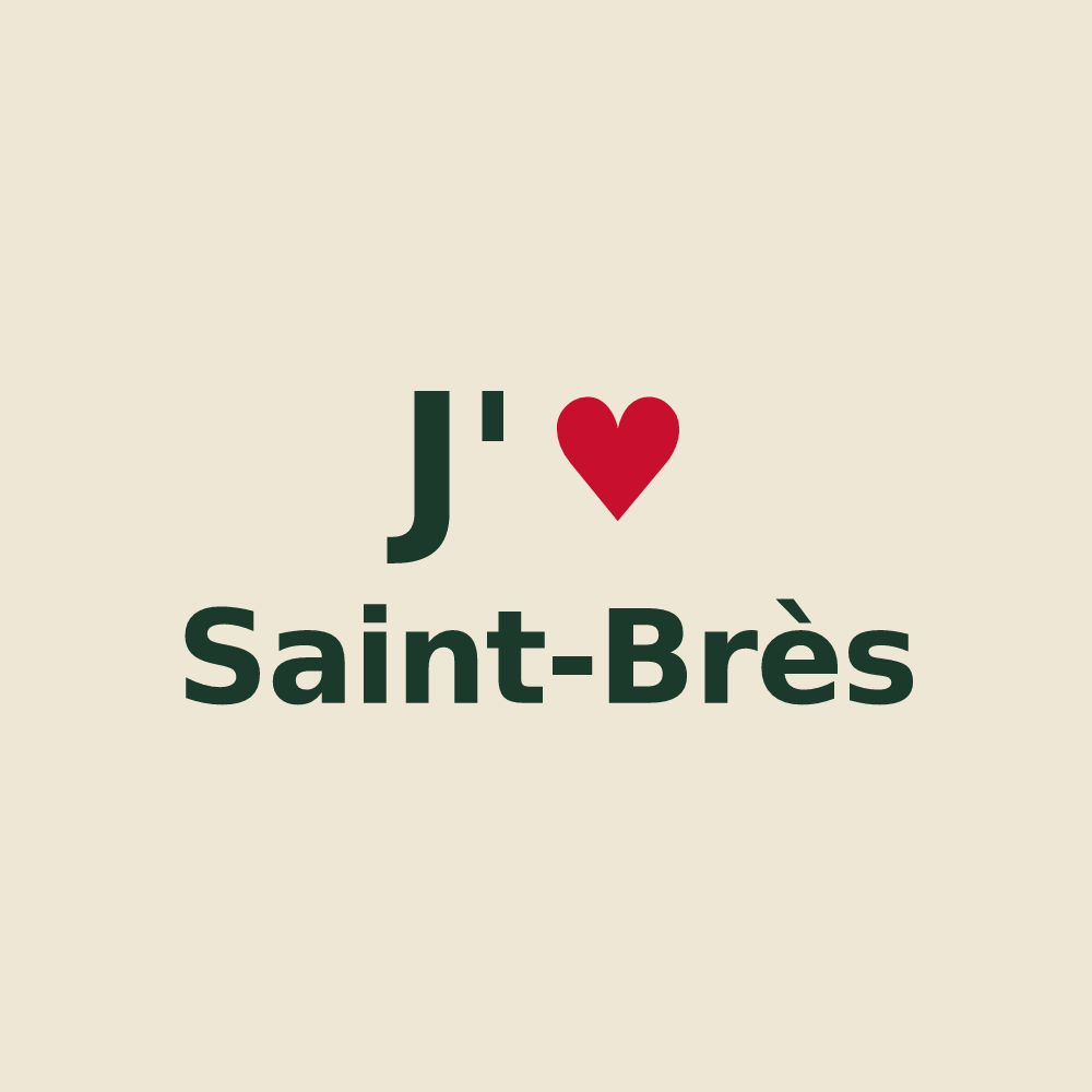 Tote bag personnalisé Saint-Brès — design J'aime Saint-Brès