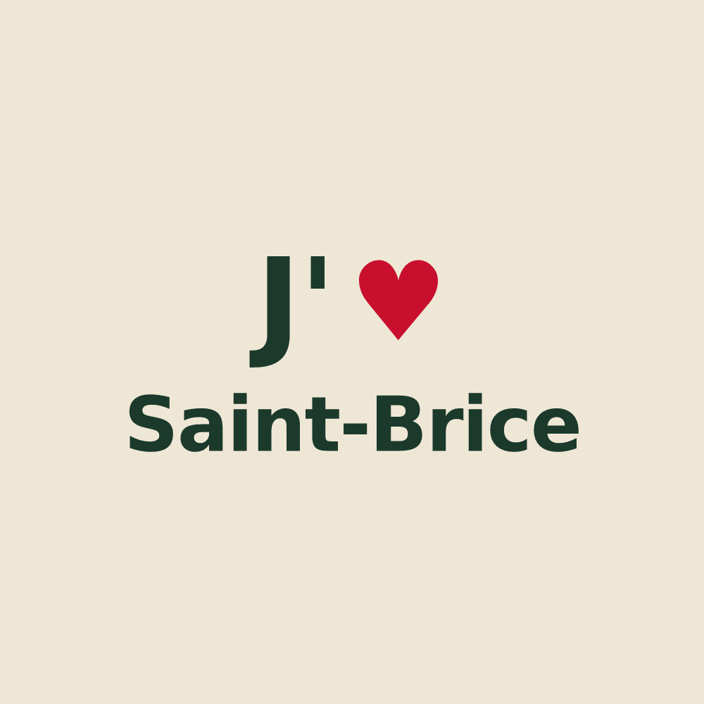 Tote bag personnalisé Saint-Brice — design J'aime Saint-Brice