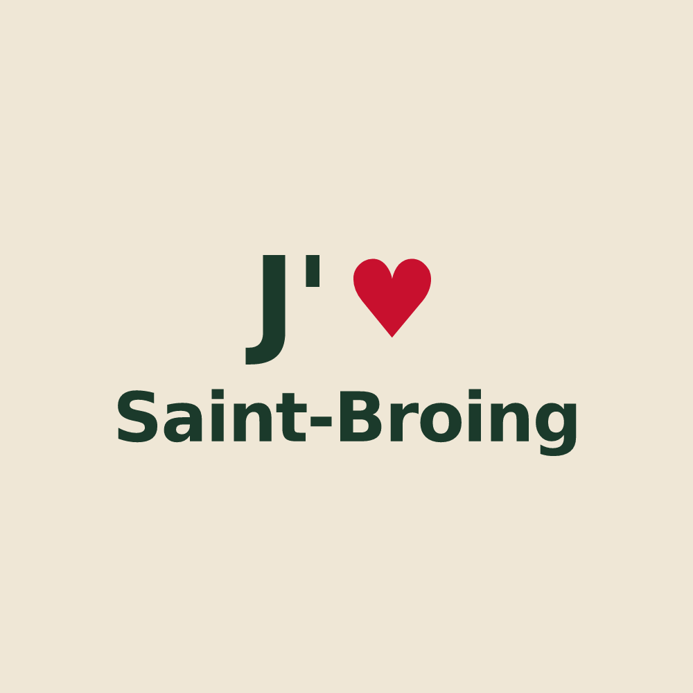 Tote bag personnalisé Saint-Broing — design J'aime Saint-Broing