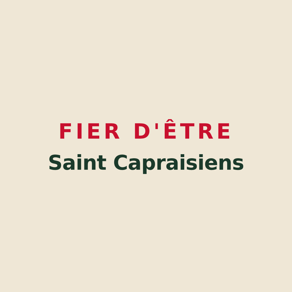 Tote bag « Fier d'être Saint Capraisiens » — design pour Saint-Capraise-d'Eymet
