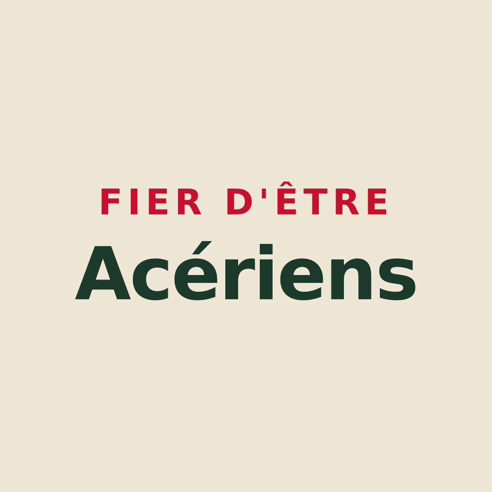 Tote bag « Fier d'être Acériens » — design pour Saint-Césaire