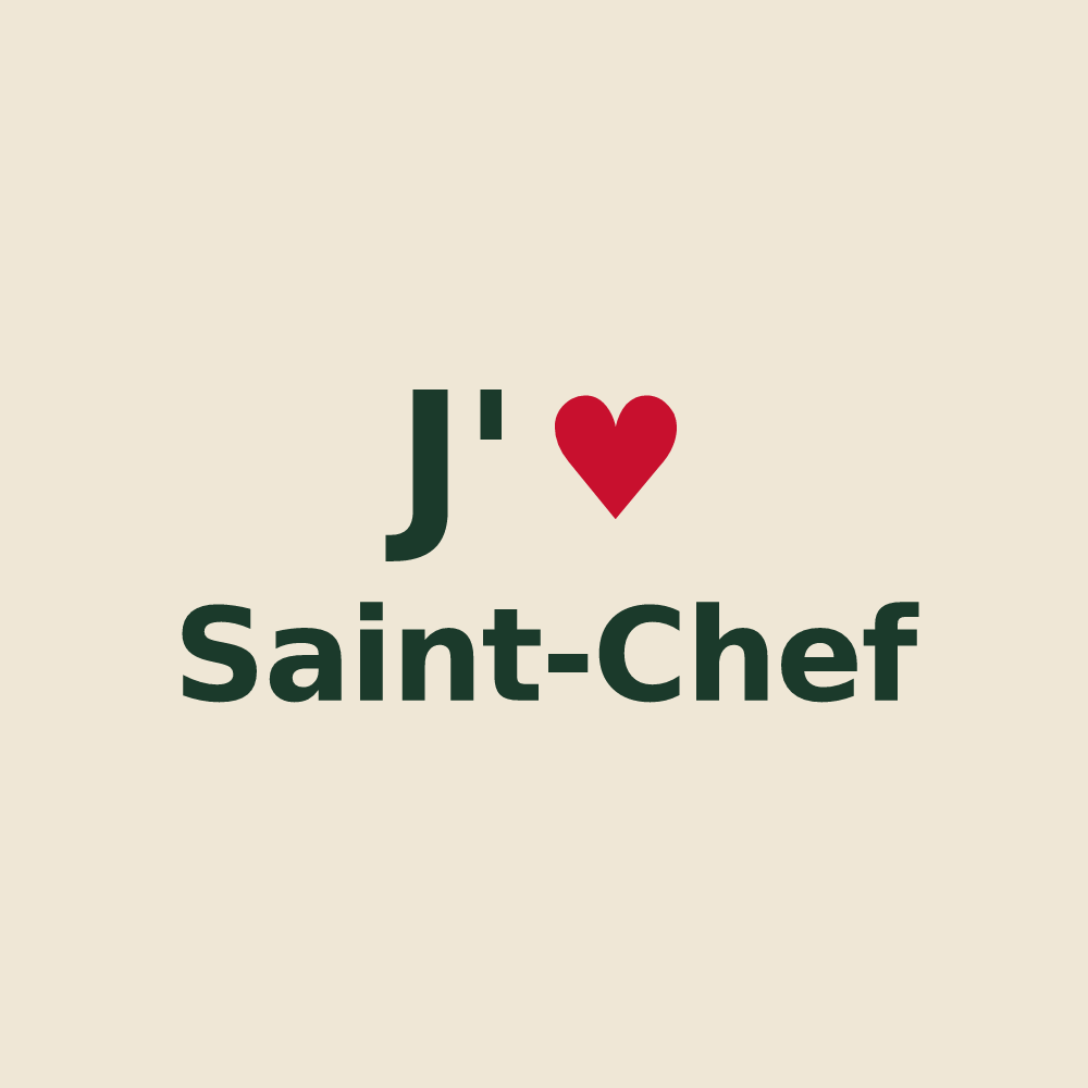 Tote bag personnalisé Saint-Chef — design J'aime Saint-Chef