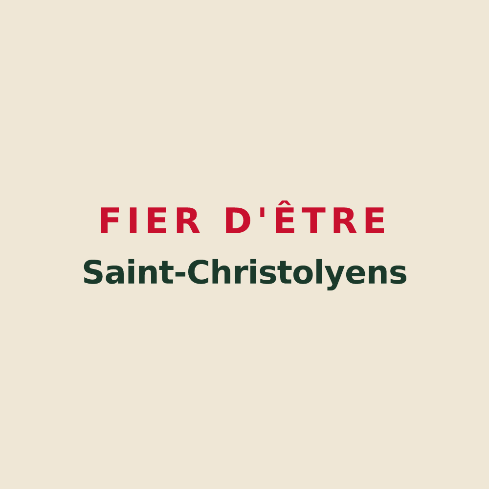 Tote bag « Fier d'être Saint-Christolyens » — design pour Saint-Christoly-Médoc