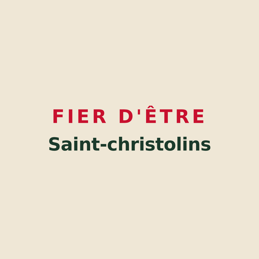 Tote bag « Fier d'être Saint-christolins » — design pour Saint-Christophe