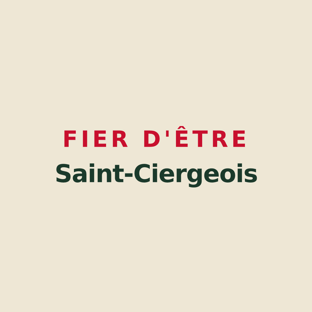 Tote bag « Fier d'être Saint-Ciergeois » — design pour Saint-Cierge-sous-le-Cheylard