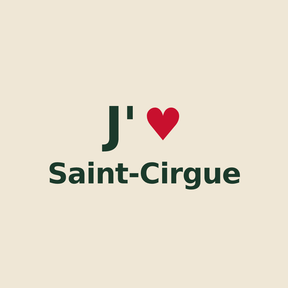 Tote bag personnalisé Saint-Cirgue — design J'aime Saint-Cirgue