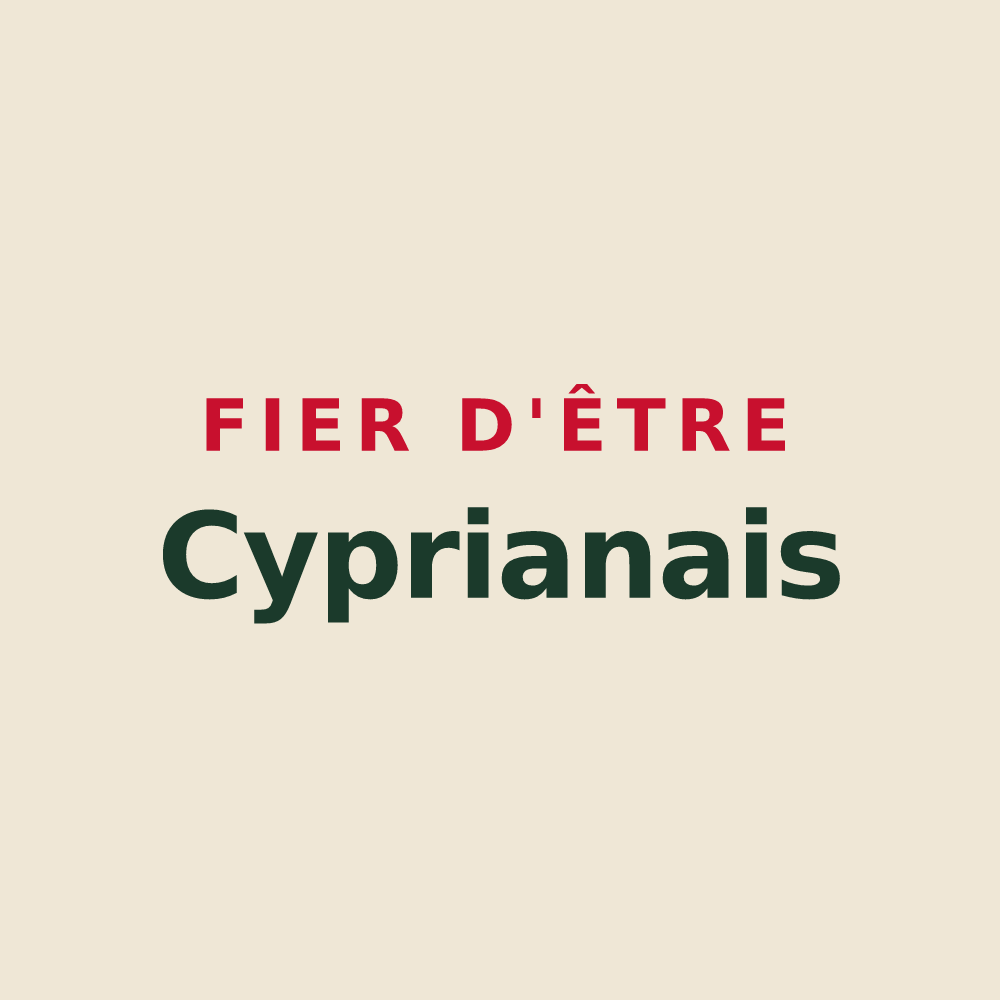 Tote bag « Fier d'être Cyprianais » — design pour Saint-Civran