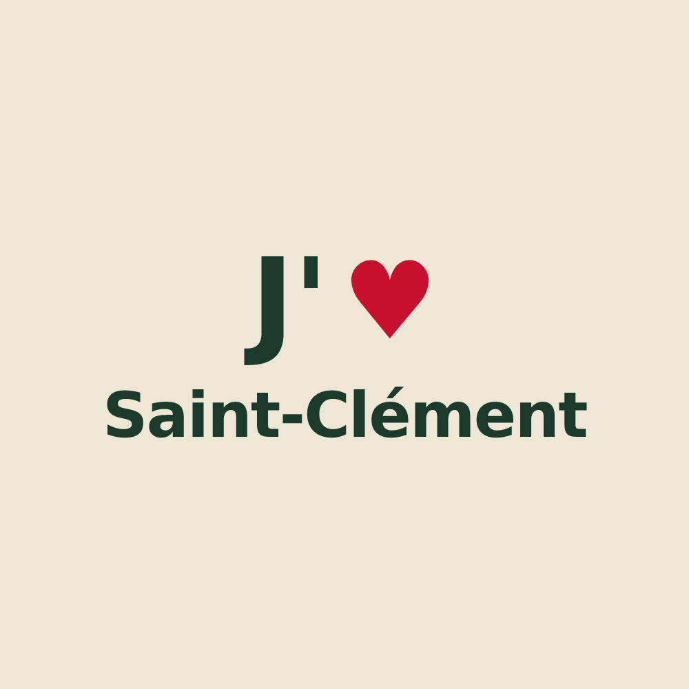 Tote bag personnalisé Saint-Clément — design J'aime Saint-Clément