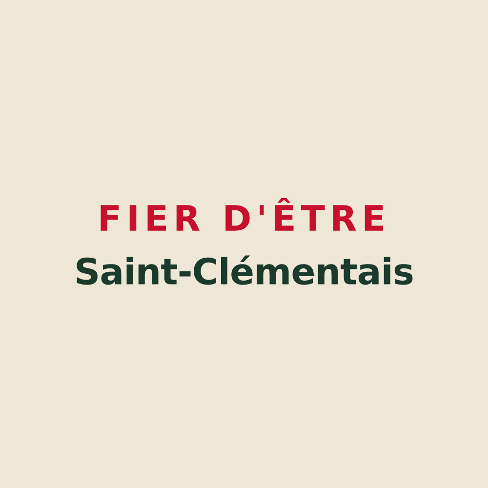 Tote bag « Fier d'être Saint-Clémentais » — design pour Saint-Clément-des-Levées