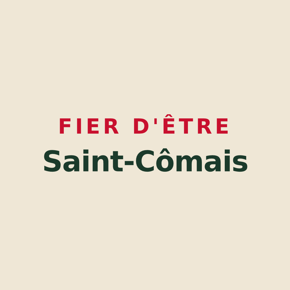 Tote bag « Fier d'être Saint-Cômais » — design pour Saint-Côme