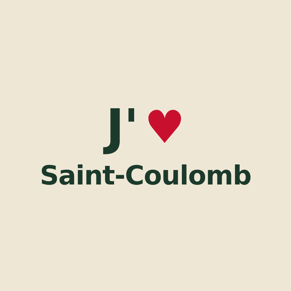 Tote bag personnalisé Saint-Coulomb — design J'aime Saint-Coulomb