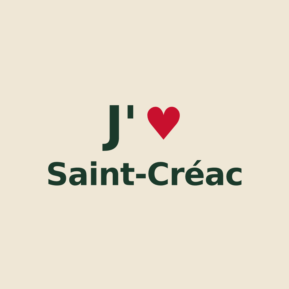 Tote bag personnalisé Saint-Créac — design J'aime Saint-Créac