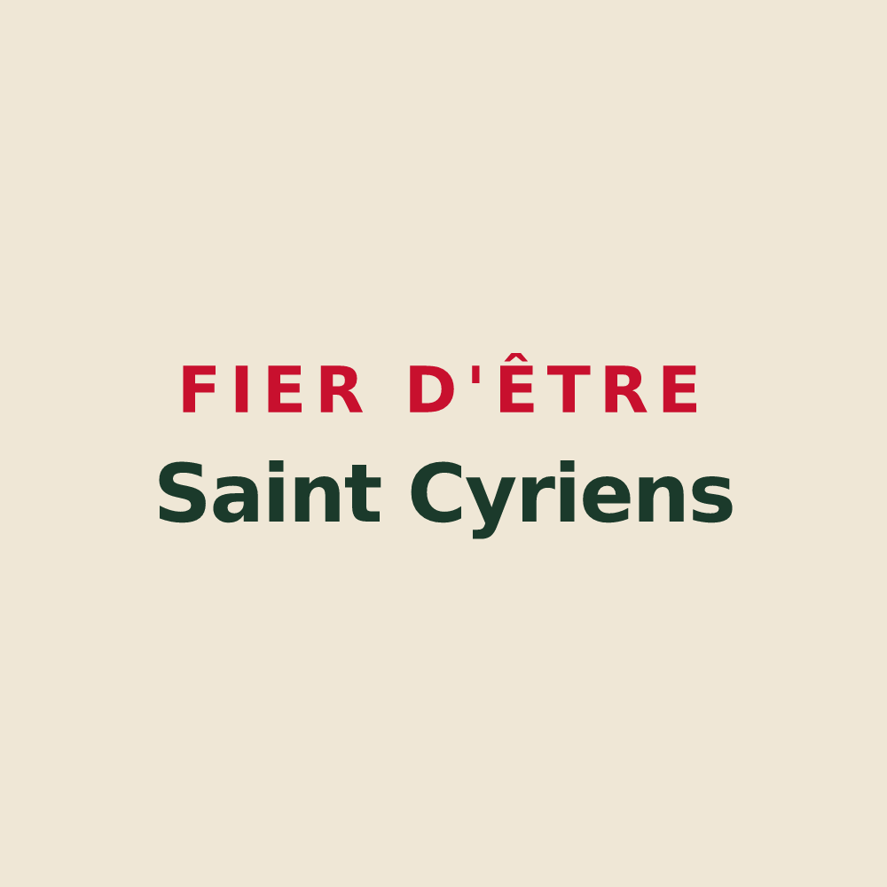 Tote bag « Fier d'être Saint Cyriens » — design pour Saint-Cyr-la-Campagne