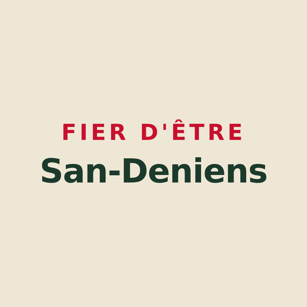 Tote bag « Fier d'être San-Deniens » — design pour Saint-Denis-en-Bugey