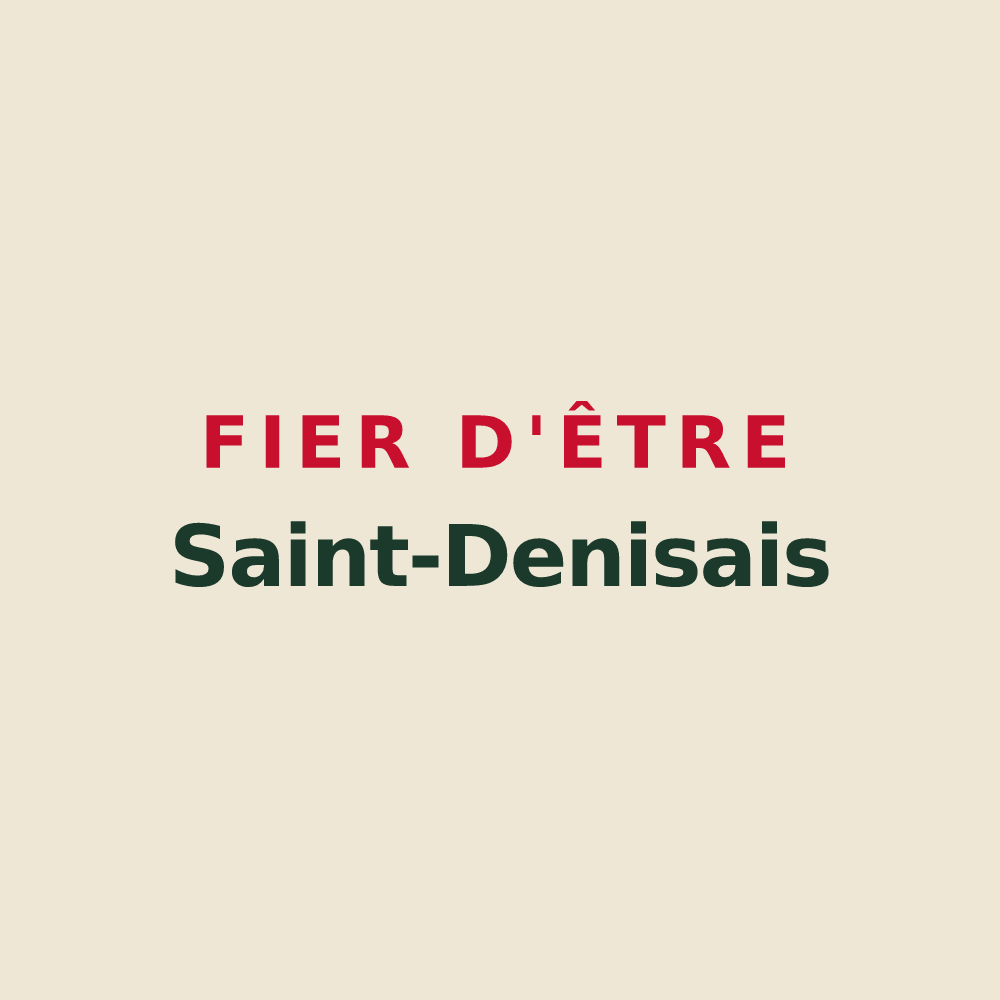 Tote bag « Fier d'être Saint-Denisais » — design pour Saint-Denis-le-Vêtu